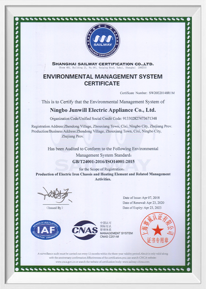 Certifikat ISO14001